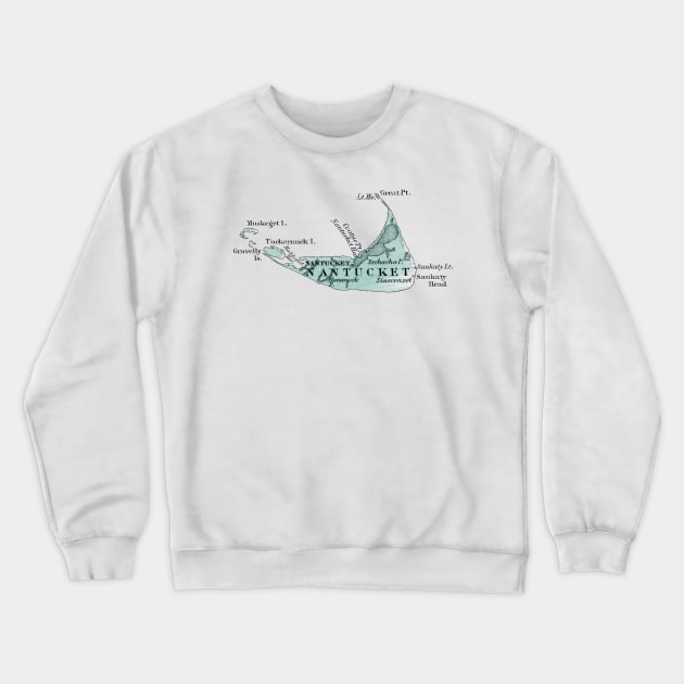 1875 Nantucket Island Crewneck Sweatshirt by historicimage